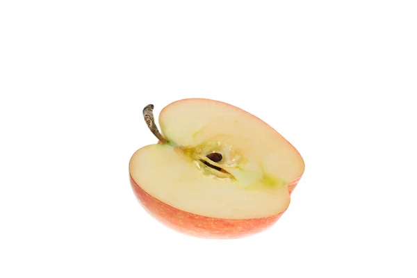 Aufgeschnittener roter Apfel auf Hintergrund — Stockfoto