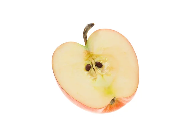 Manzana roja en rodajas sobre fondo —  Fotos de Stock