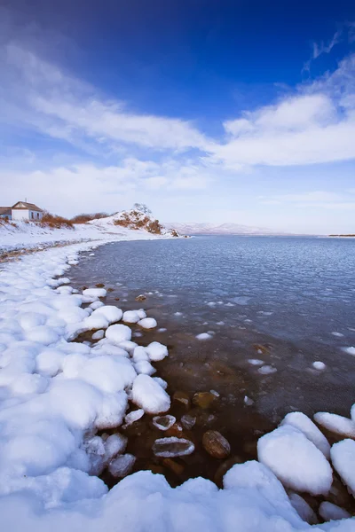 Güzel kış deniz manzarası — Stok fotoğraf