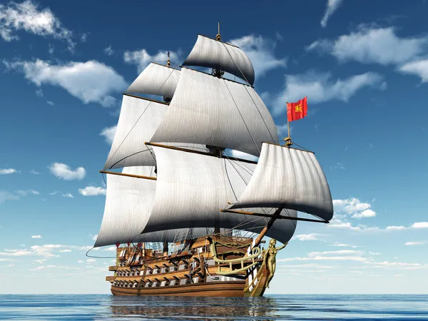 Französisches Segelschiff — Stockfoto