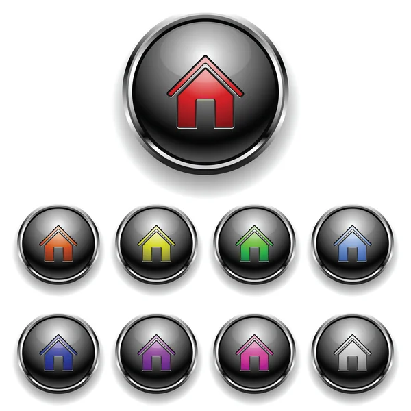 A set of round buttons Home Royalty Free Stock Vectors