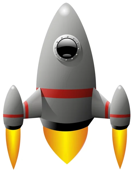 Retro rocket statku — Zdjęcie stockowe