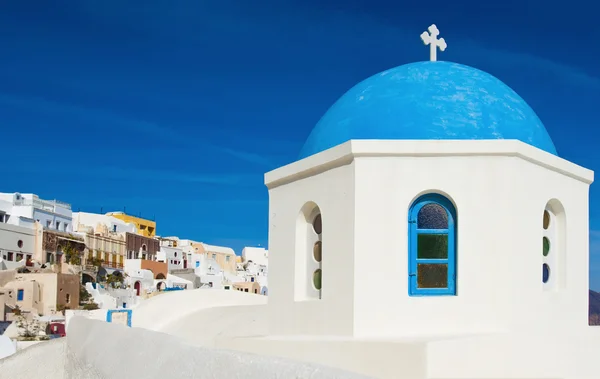 Santorini'de Yunan Şapel — Stok fotoğraf