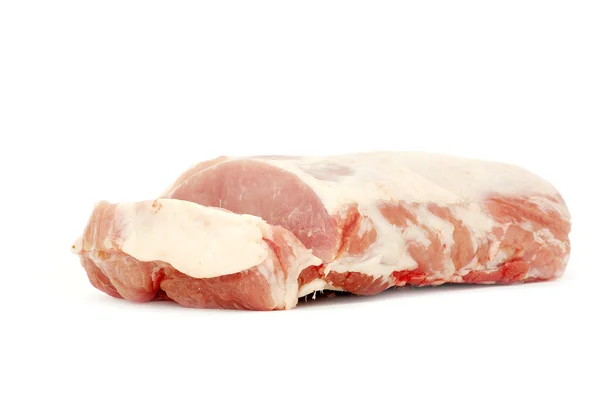 Kött på vit — Stockfoto