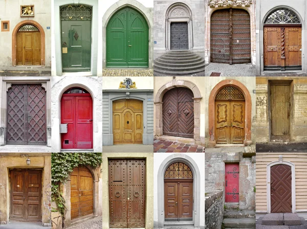 Pequeña colección de puertas antiguas — Foto de Stock