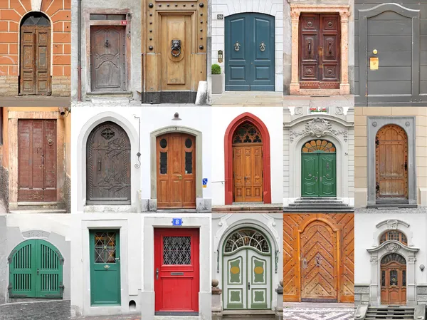 stock image Small collection of ancient doors
