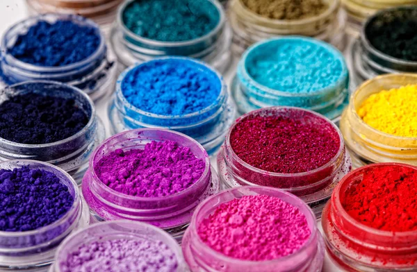 Colorful Rangoli Powder for Sale on Kathmandu Street Market Stock