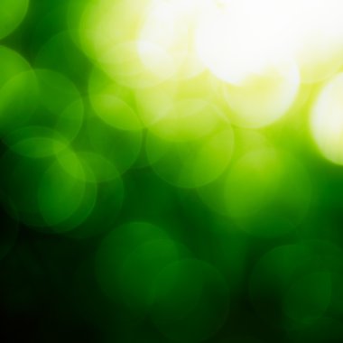 kare yeşil bokeh arka plan.