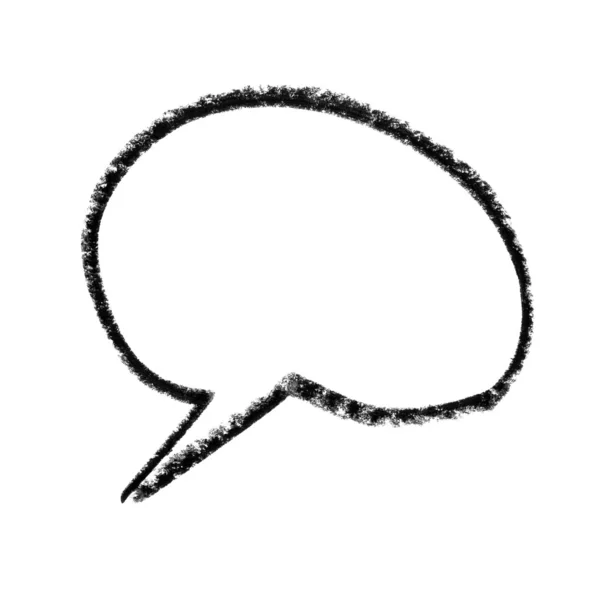 Painted Speech Bubble Outline. — Stock Photo, Image