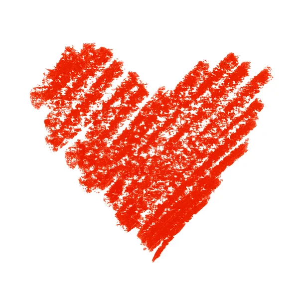 Målade röda hjärtsymbol. — Stockfoto