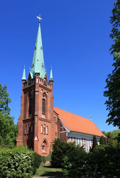 St.Nikolai Kirche em Hamburgo-Moorfleet Imagens De Bancos De Imagens