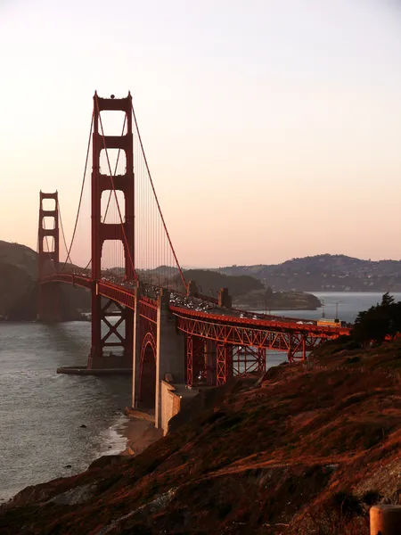 Dämmerung beim Golden Gate Royalty Free Φωτογραφίες Αρχείου
