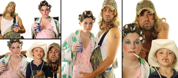 Dies ist eine redneck hillbilly themed collage. — Stockfoto