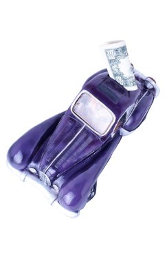 Violet car money box clipart