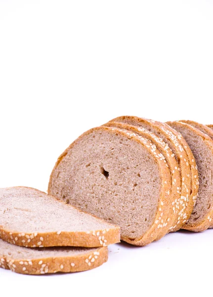 Bread is cut with pieces — Stock Photo, Image