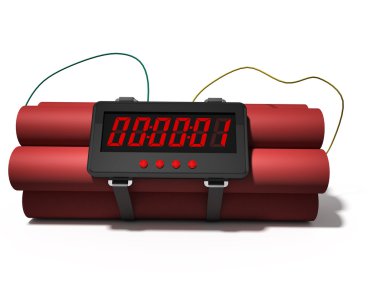 Bomb with a timer clipart