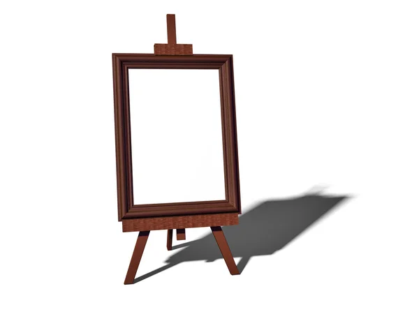 Stojan s plátnem na bílém pozadí — Stock fotografie