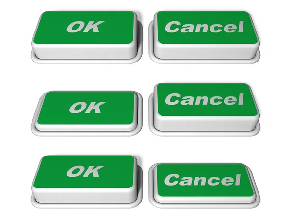 Ok and cancel buttons — Stock Photo, Image