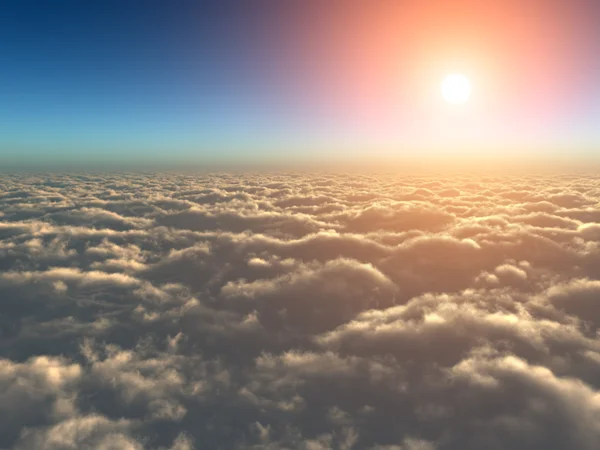 stock image Storm clouds with sun