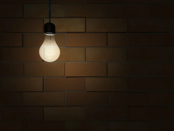 Lampe gegen die Wand — Stockfoto