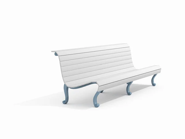 Белая скамейка — стоковое фото