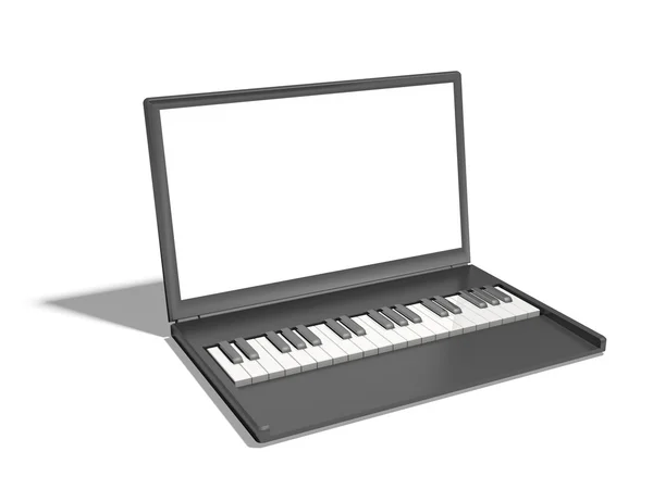 Piano-notebook — Stockfoto