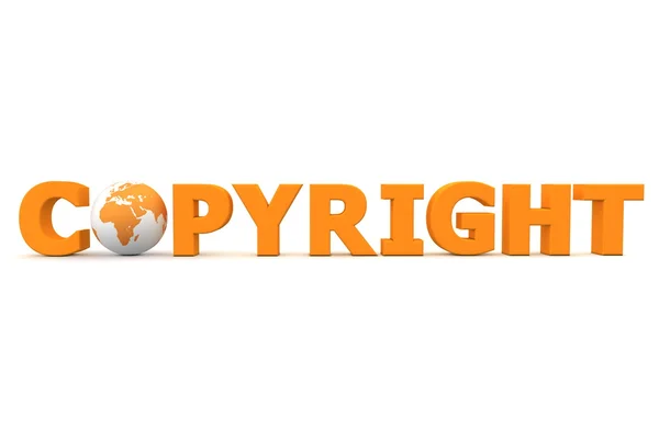 著作権の世界オレンジ — ストック写真