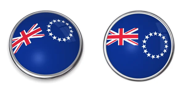 Banner tlačítko unie z Cookových ostrovů — Stock fotografie