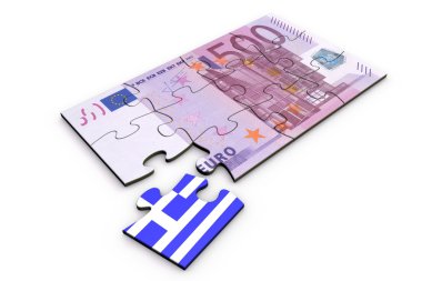 500 euro Not bulmaca ve Yunan bir parça