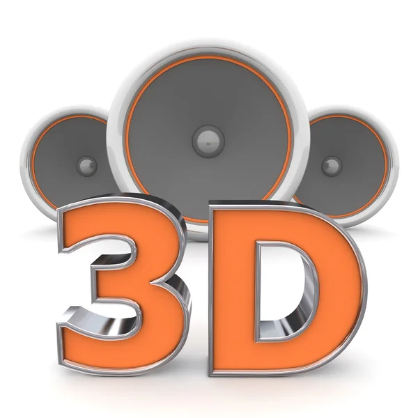 Динамики MP3 - 3D — стоковое фото