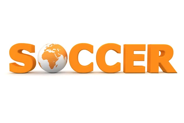 Mundo de fútbol Naranja — Foto de Stock