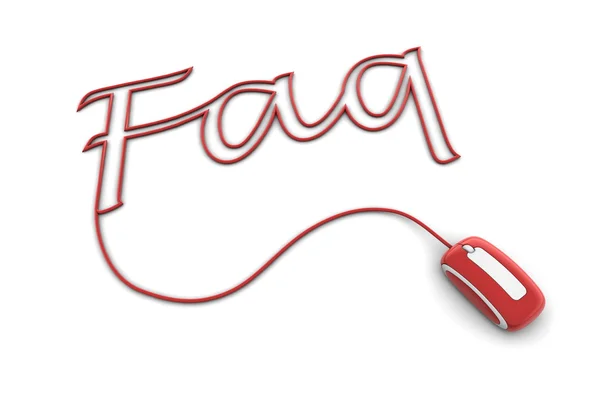 Browse the Glossy Red Faq Cable — Stock Photo, Image