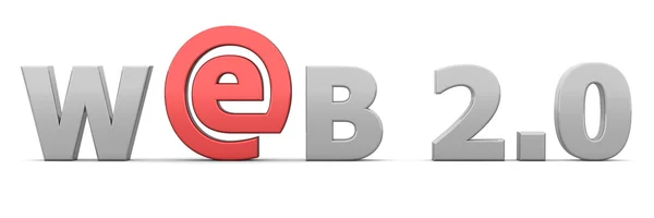 E-web -, gri ve kırmızı — Stok fotoğraf