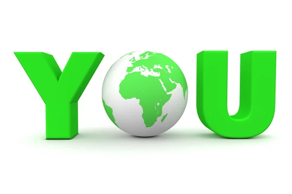 You World Green — Stock Photo, Image