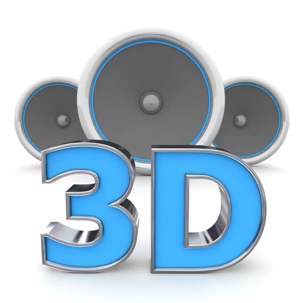 Haut-parleurs 3D - Orange Images De Stock Libres De Droits