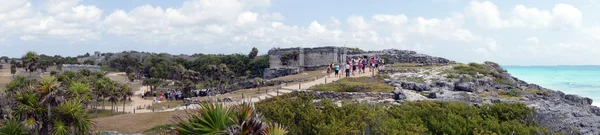 Tulum ruïnes panorama — Stockfoto