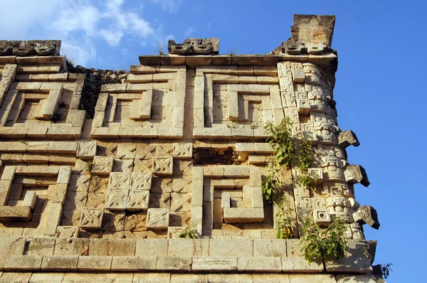Corner of palace in Uxmal — Stock Photo, Image