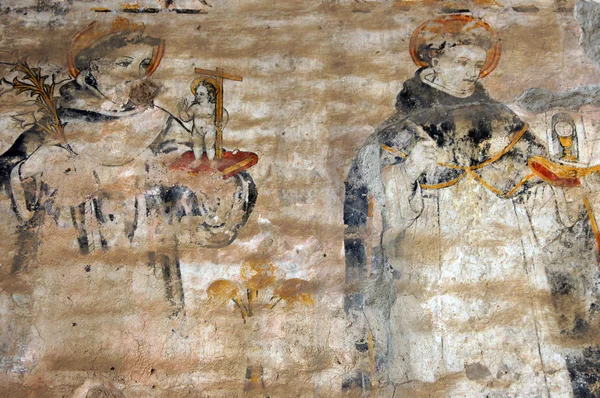 Călugării de pe perete — Fotografie, imagine de stoc