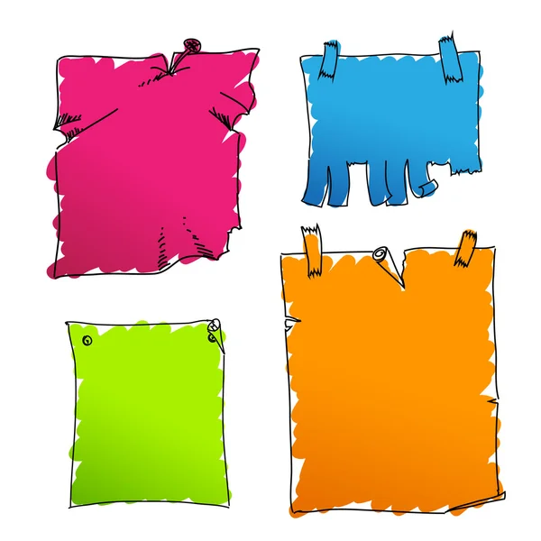 Etiquetas de colores abstractos — Vector de stock