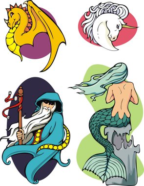 Fantasy spot illustration clipart