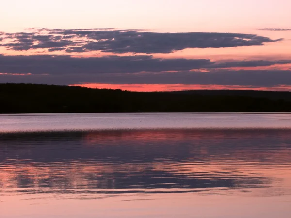 Lago pôr do sol superior — Fotografia de Stock