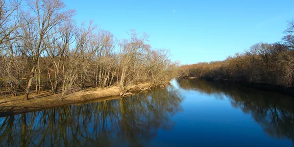 Kishwaukee rivier in illinois — Stockfoto