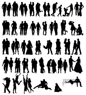 Couple Silhouettes clipart