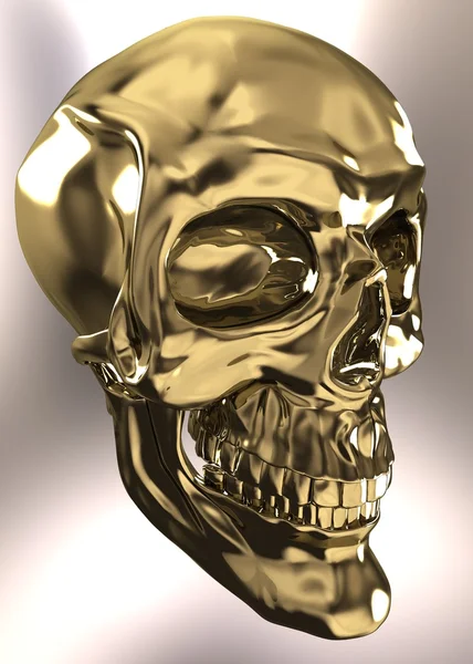 stock image Gold skull