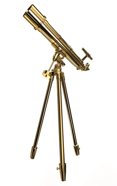 Złota teleskop — Zdjęcie stockowe