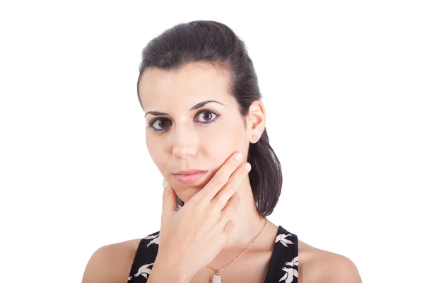 stock image Pensive woman