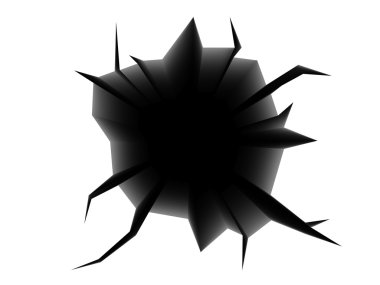 Cracked hole clipart