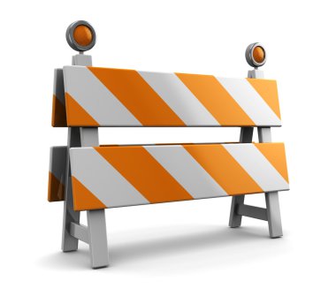 Under construction barrier clipart