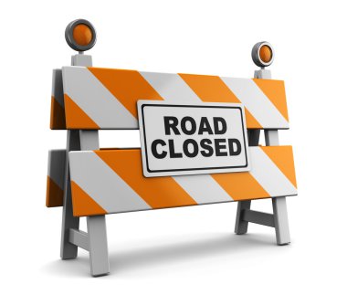 Road closed clipart