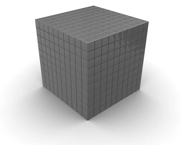 Серый куб — стоковое фото